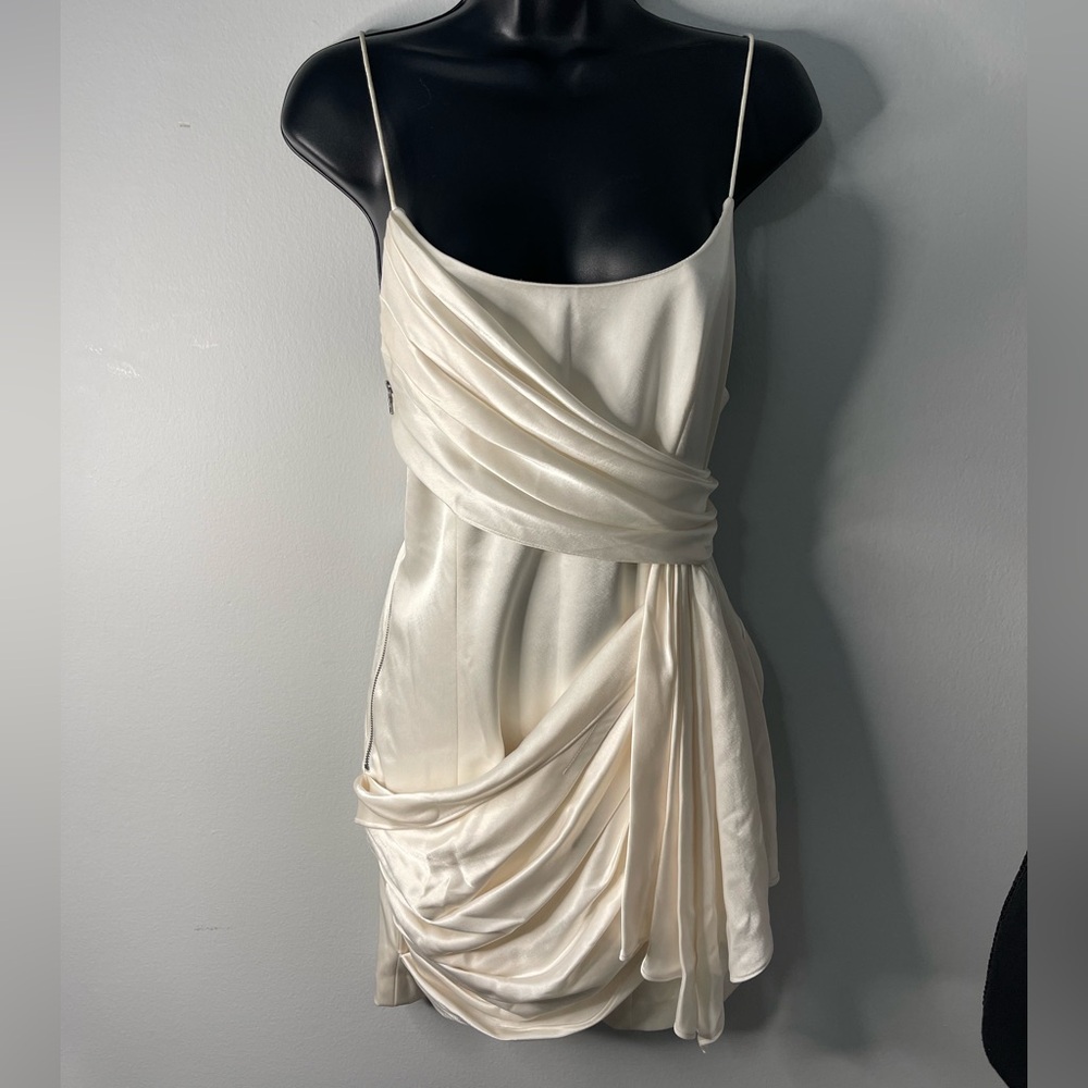 Alice + Olivia svetlana White Draped Mini Dress - Picture 6 of 13
